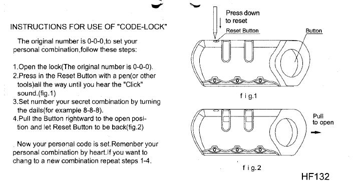 Swiss Polo Luggage Lock Instructions
