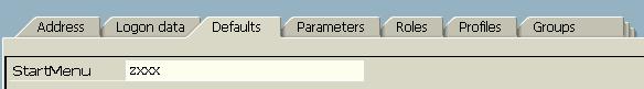 Change SAP Default Menu for User