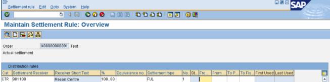 Maintain Settlement Rule