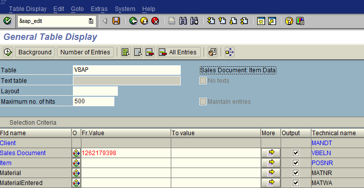 Change Data in SAP Standard Table