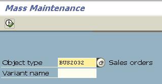 Mass Updation of Sales Order Data