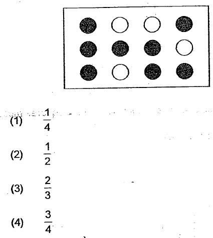 Fraction of the shaded circle