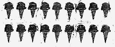 18 cones of ice-cream